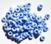 100 3x7mm Rough Cut Chalk Periwinkle Glass Spacer Beads